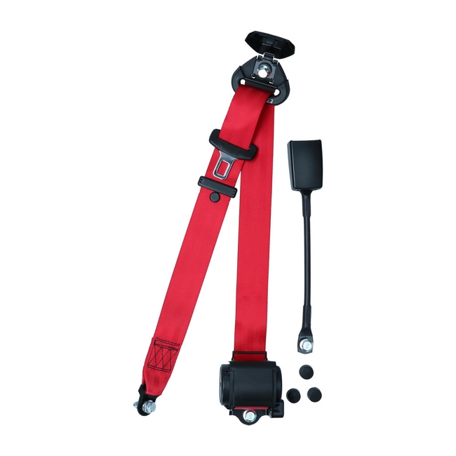 Veiligheidsgordel automatisch oprol ROOD (per stuk) 3 meter universeel