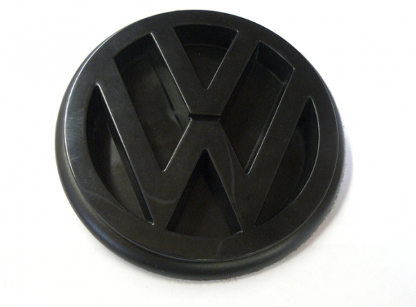 Achterklep embleem `VW` (Ø 100 mm). T4 701853601A zwart