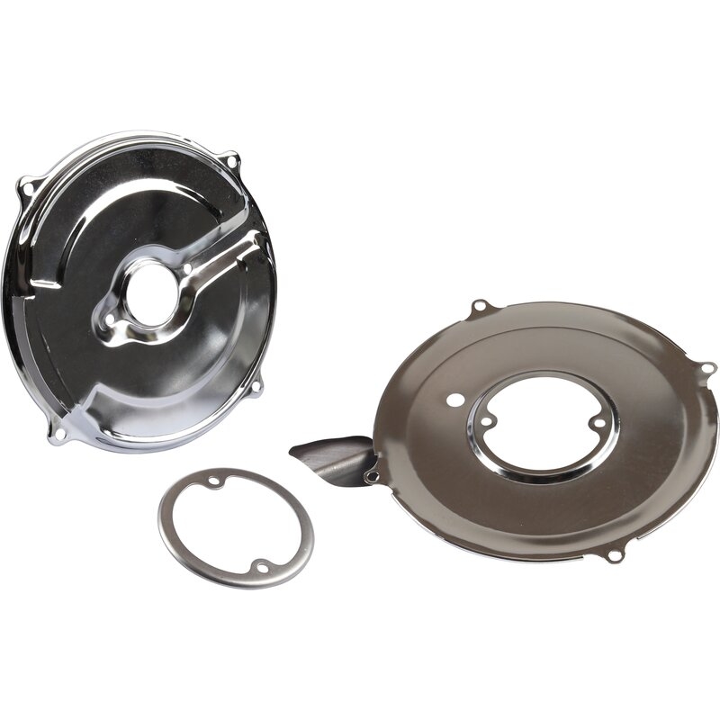 Set beschermkappen dynamo, chroom, nieuw 