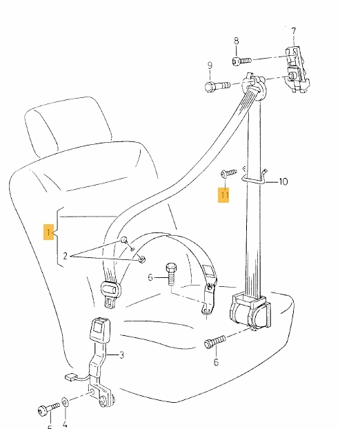 Veiligheidsgordel rechts origineel Seat 1M0857706HCP Leon/ Toledo Veiligheidsgordel rechts origineel Seat 1M0857706HCP Leon/ Toledo