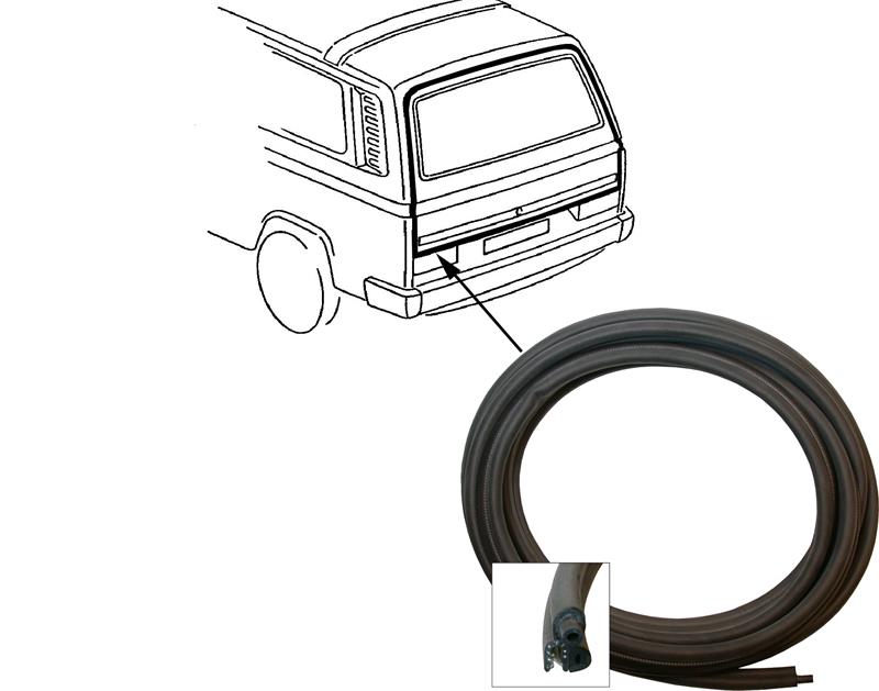 Achterkleprubber T3 bus (T25) 255829193