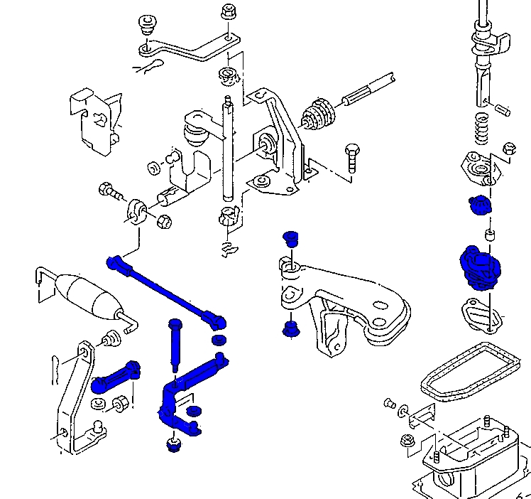 Reparatieset voor schakelmechaniek Golf 3 / Vento 1H0798000