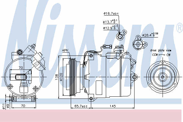 Compressor, airconditioning 3BD260805A 