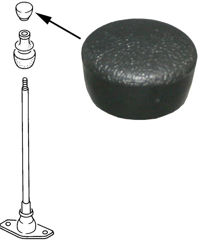 Versnellingspook knop standaard (12 mm) zwart 141711141D