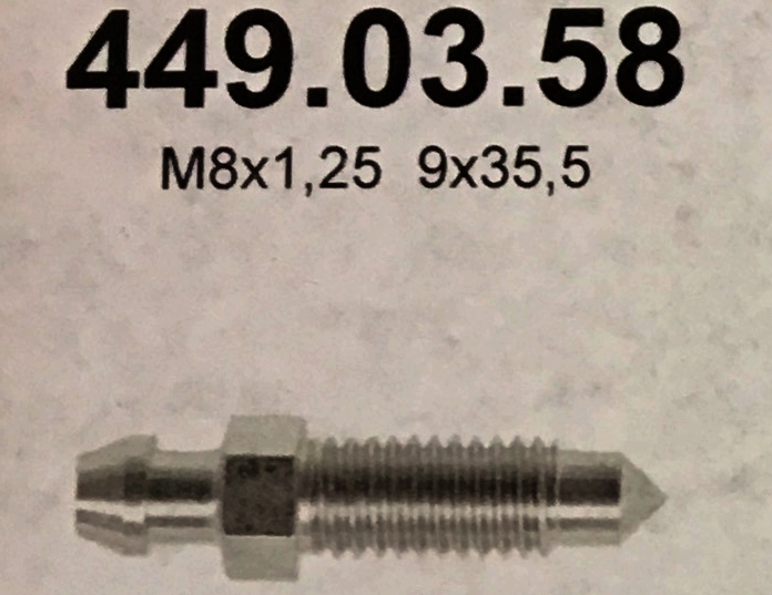 Ontluchtingsschroef M8x1.25,  9x35,5