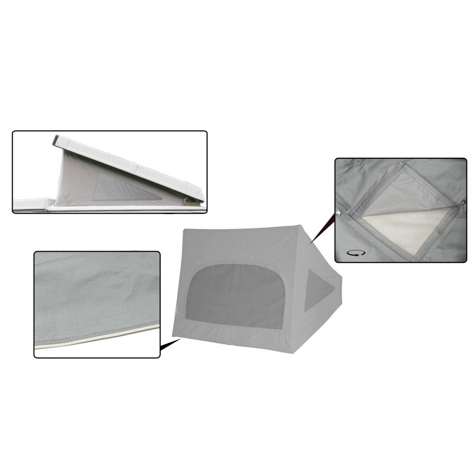Westfalia hefdak tentdoek 3 ramen grijs. T25/T3 bus tot 7/1984 OEM KWALITEIT Westfalia hefdak tentdoek 3 ramen grijs. T25/T3 bus tot 7/1984 OEM KWALITEIT