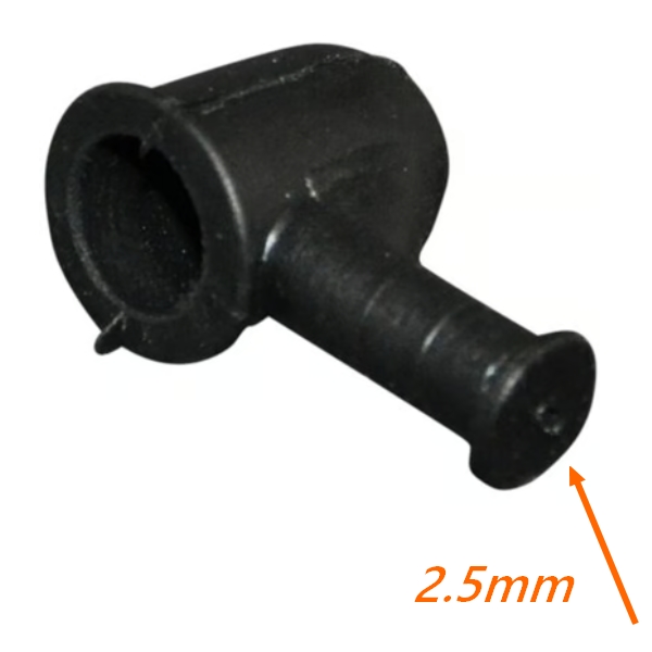 Beschermrubber dynamo, haaks 113971901A (Doorvoer 2.5mm) Beschermrubber dynamo, haaks 113971901A (Doorvoer 2.5mm)