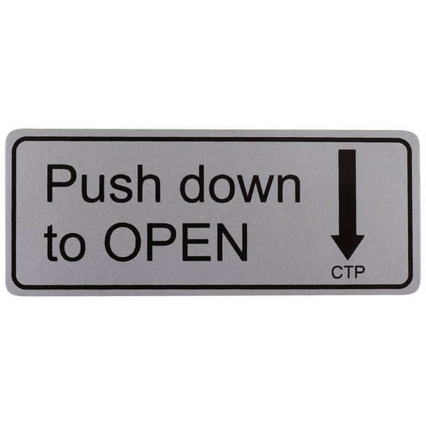 Sticker - Push down to open