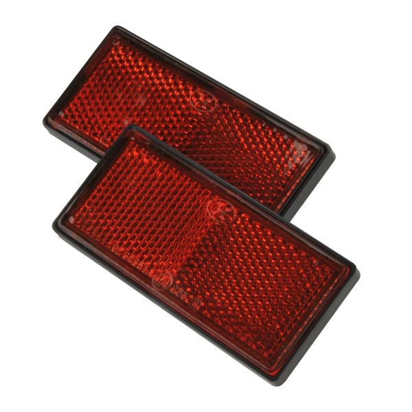 Reflectorset (2 stuks)  zelfklevend rood (95x38x7 mm)