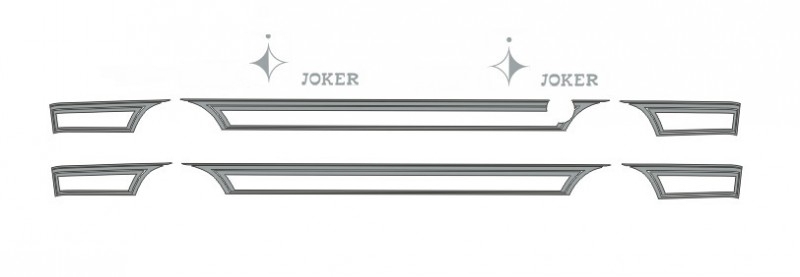 Sticker set "Joker" zilver 10-delig T3 bus