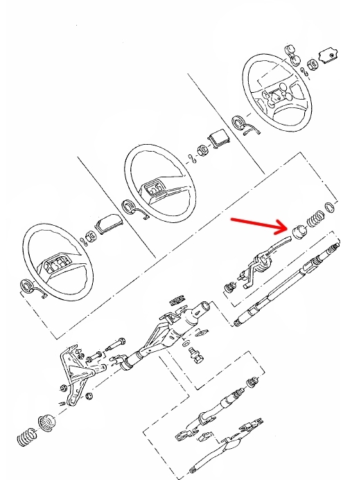 Kontaktring op stuurkolom Golf 2 / Corrado 811419548A