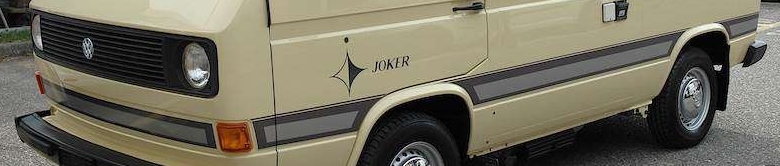 Sticker set "Joker"antraciet zilver 11 delig T3 bus aircooled