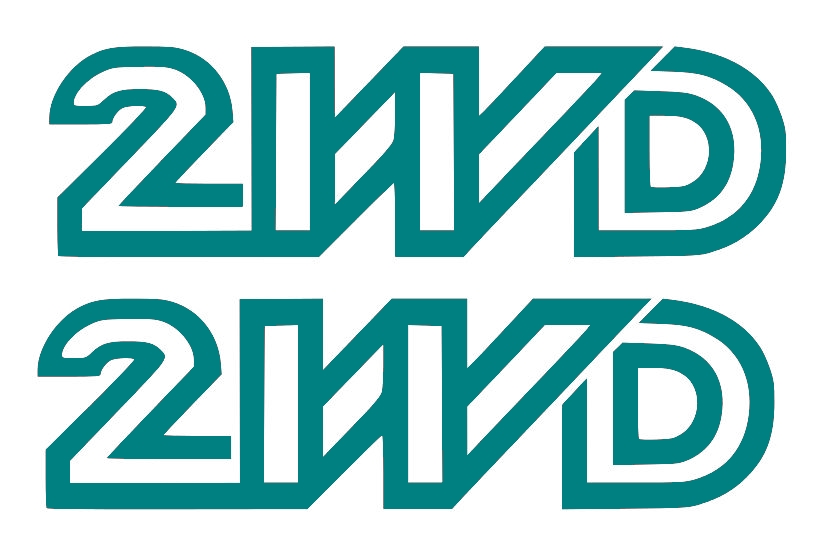 Stickerset 2WD donker turquoise