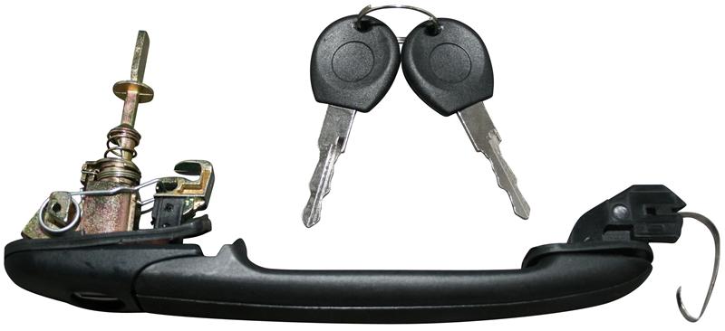 Deur hendel, met cylinder en sleutels, links/rechts Polo 6N0837207C