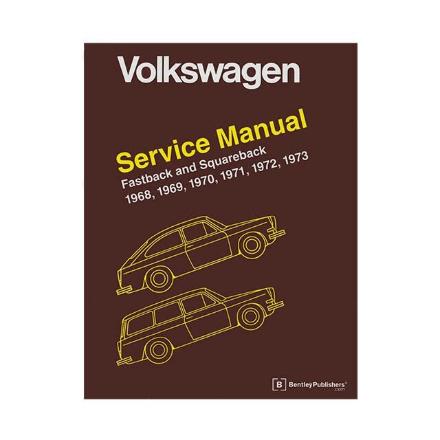 Boek: VW Official Service Manual. Type 3 Fastback+Squareback 1968 T/M 1973 (English) 