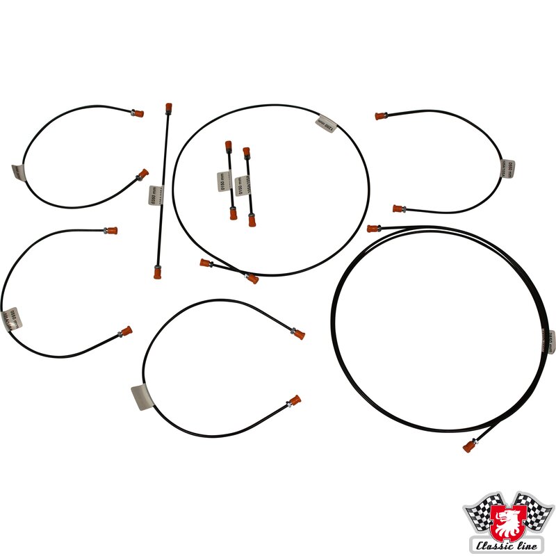 Remleidingset T25 / T3 bus 79/85 251698005A (Met rembekrachtiger) Remleidingset T25 / T3 bus 79/85 251698005A (Met rembekrachtiger)