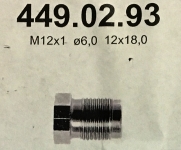 Wartelmoer M12x1  bor. 6mm (B) 