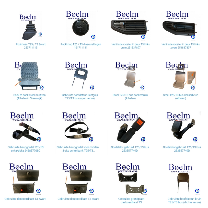 GEBRUIKTE ONDERDELEN T3 BUS GEBRUIKTE ONDERDELEN T3 BUS