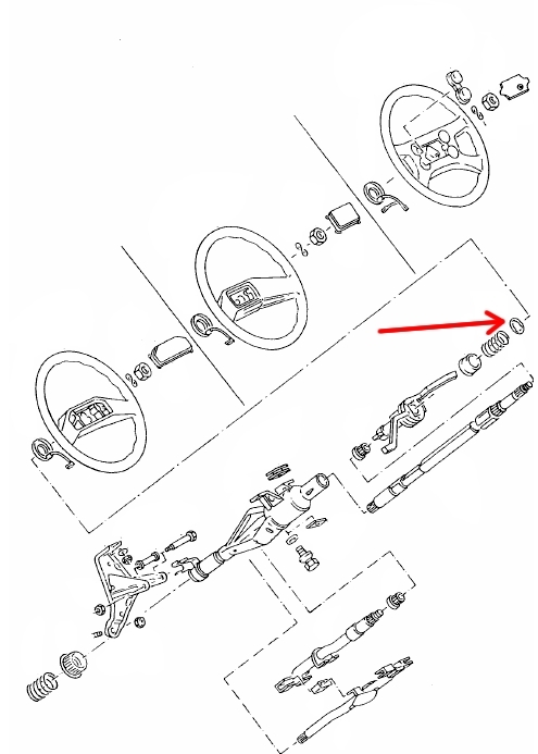 Klemring op stuurkolom Golf 2 / Corrado 