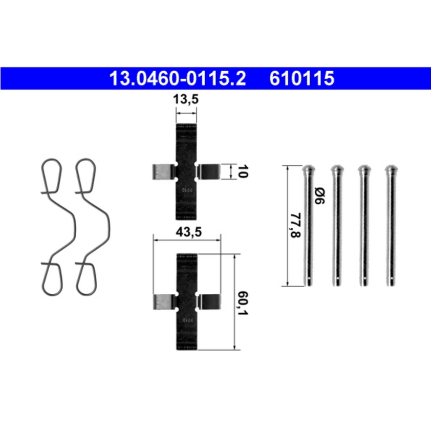  Accessoireset, schijfremblok ATE 823698445