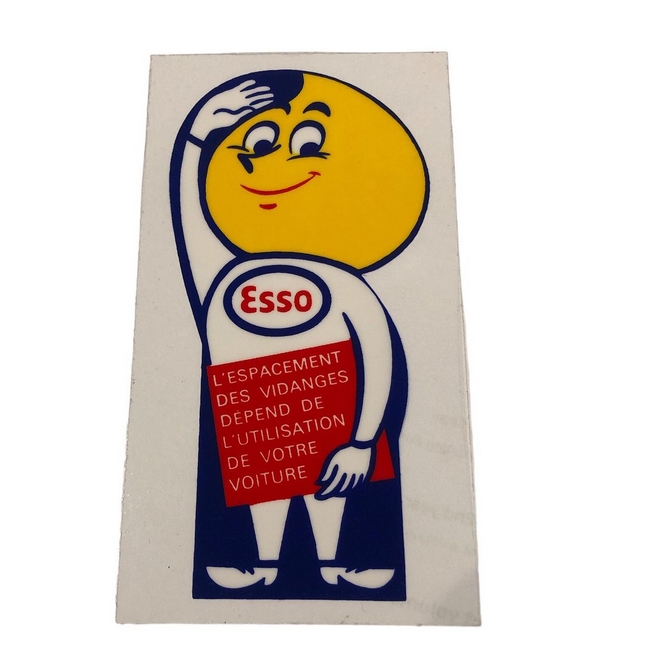 Sticker "Esso Mann" 7.5x13.5 cm (binnenzijde / transparant)