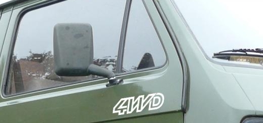 4WD stickerset (links en rechts) wit 255070736W