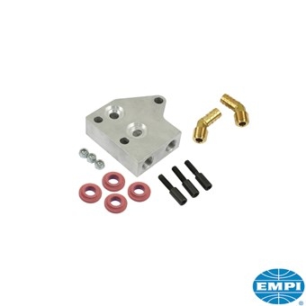 Oliekoeler adapter (dubbel).  Oliekoeler adapter (dubbel).