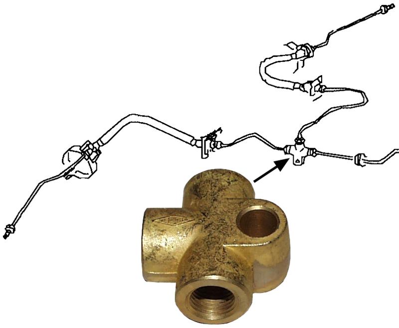 Remleiding T-stuk / verbindingsstuk (per stuk) 803611755 Remleiding T-stuk / verbindingsstuk (per stuk) 803611755