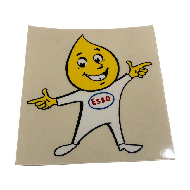 Sticker "Esso Mann" 11.5x12.5 cm (binnenzijde / transparant)