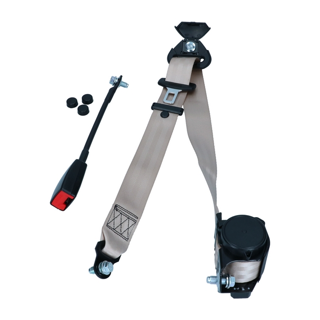 Veiligheidsgordel automatisch oprol BEIGE (per stuk) 3 meter universeel 