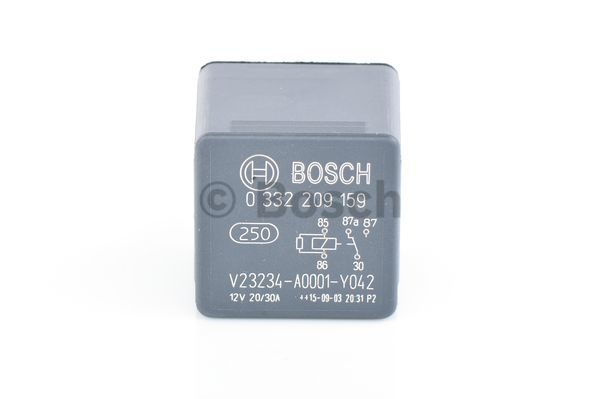 Relais, arbeidsstroom Bosch 12V 30A