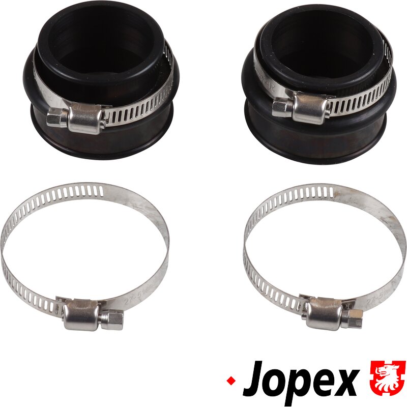 Inlaatmofset 113129729B zwart Siliconen met klemmen