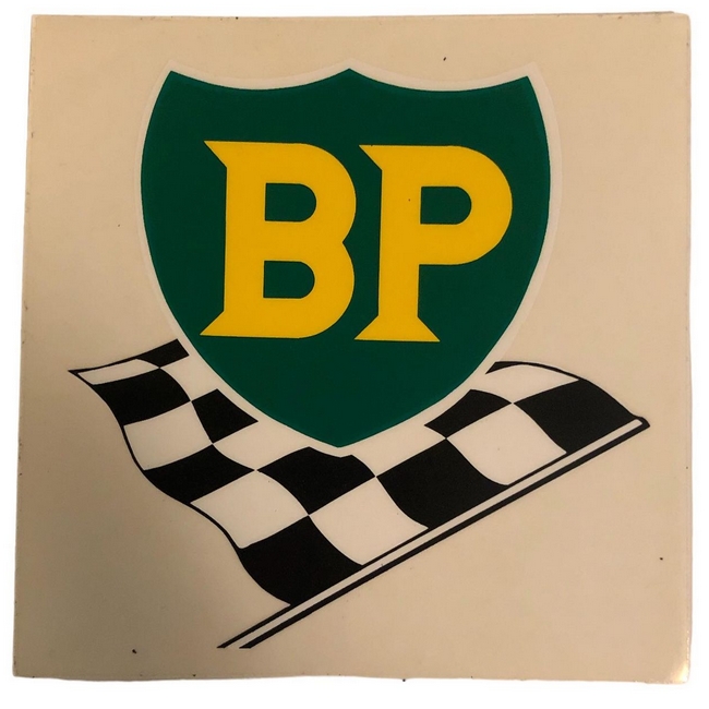 Sticker "BP" 10x11.5cm (buitenzijde / transparant)