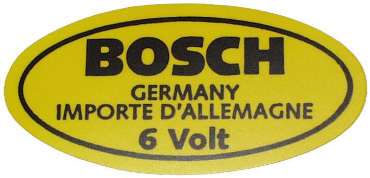 Sticker, 6 V  Bosch 