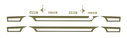 Sticker set "Club Joker" goud 12-delig T3 bus