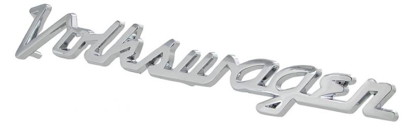 Verchroomd `Volkswagen` script embleem