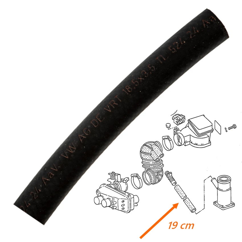 Carterontluchting slang T25 / T3 bus 2.1 WBX N10431301 / N90072501 (Per 19cm)