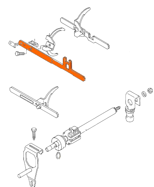 Schakelstang achteruit  091311577C