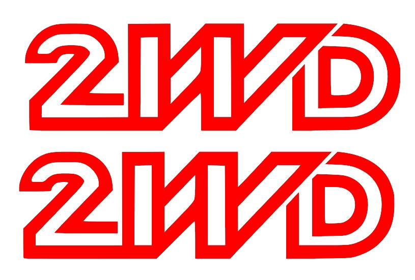 Stickerset 2WD ROOD