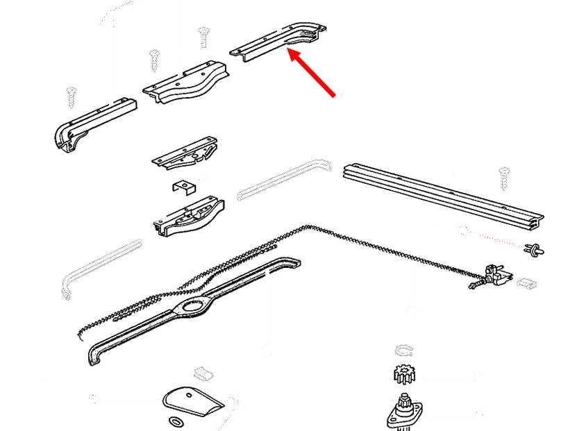 Schuifdak kabel afwerk / geleidingskap rechts. Kever 117877366A