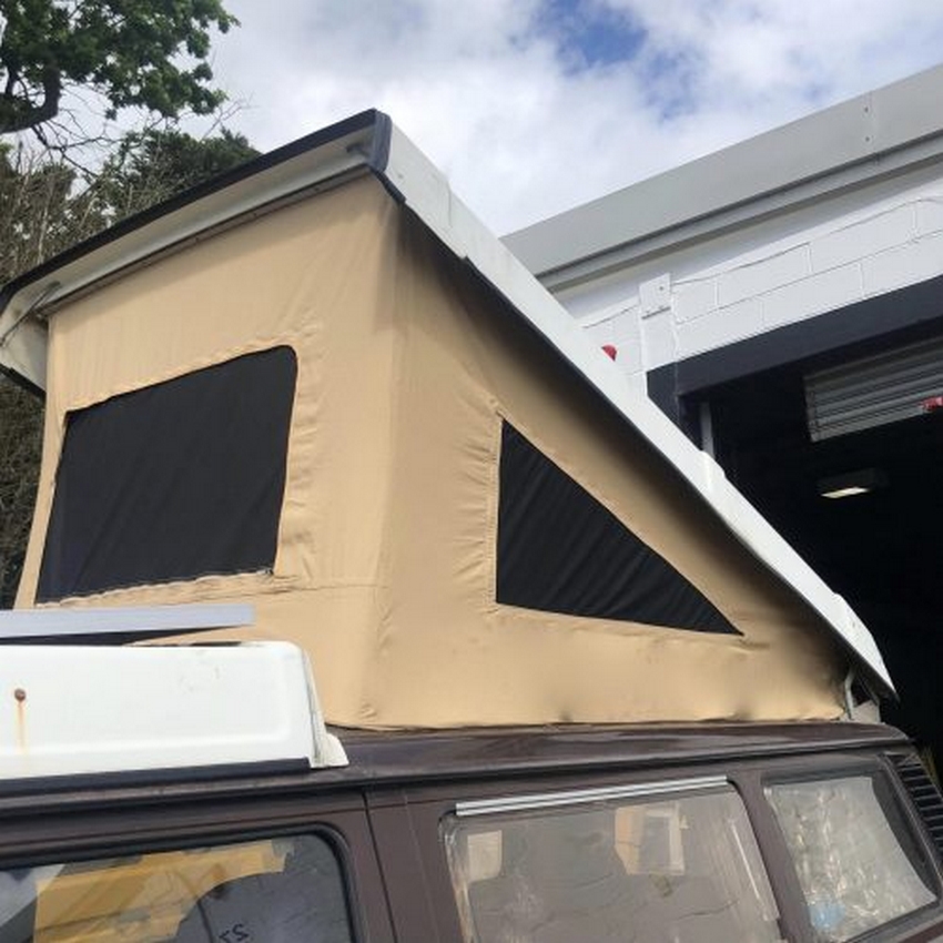Hefdak tentdoek T25/T3 bus tot 5/1984 A-kwaliteit, 3 ramen Beige voor Westfalia