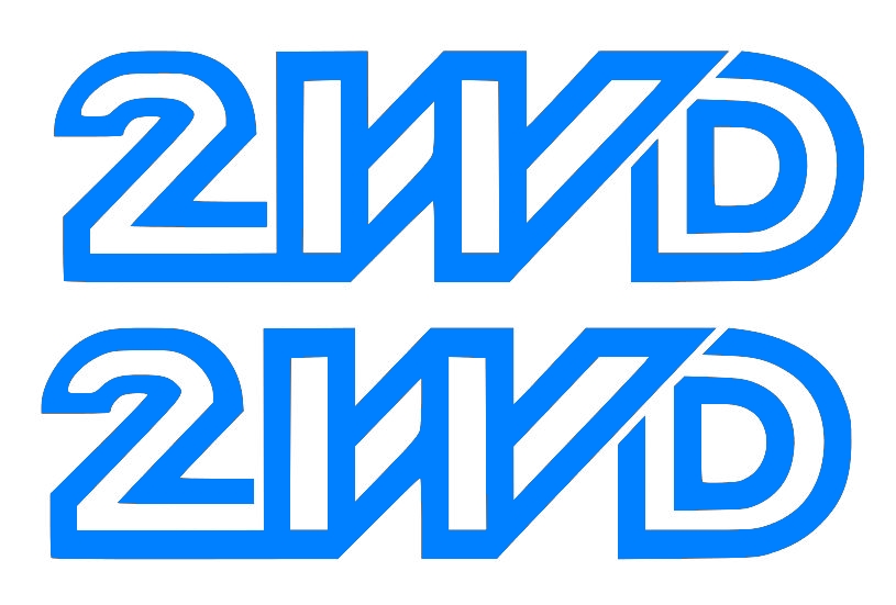 Stickerset 2WD lichtblauw