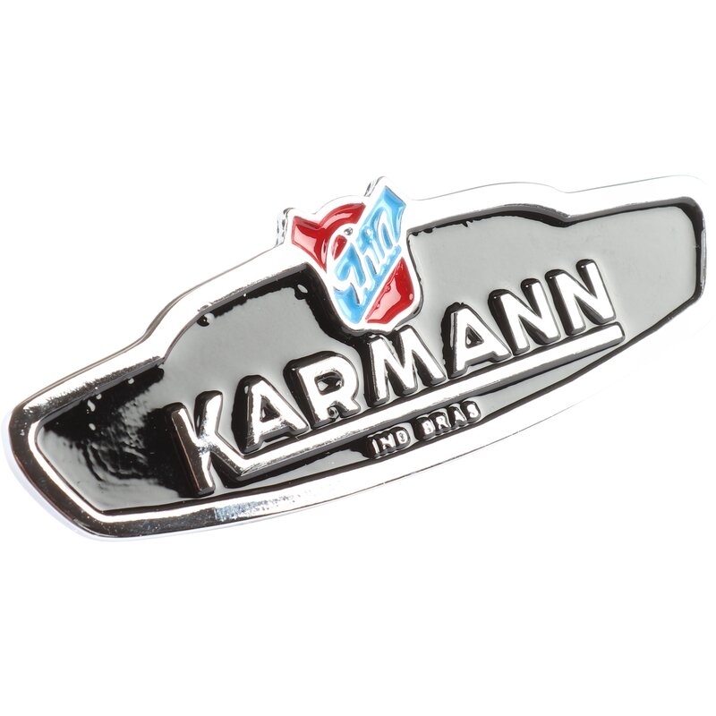 Embleem KARMANN voor zijkant Kever Cabrio