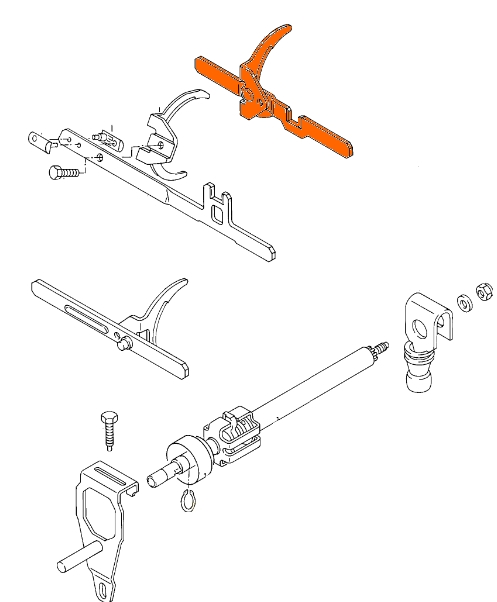 Schakelgaffel 3e / 4e versnelling T3 bus 091311559A