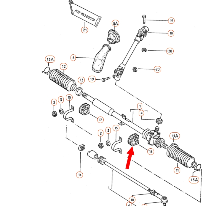 Stuurhuisrubber Links Golf 1, Scirocco 171419883  