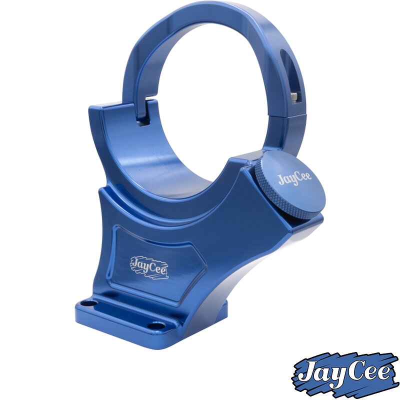 Dynamosteun blauw geanodiseerde aluminium (billet) JayCee