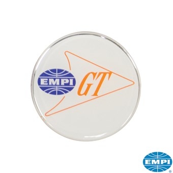 Empi/GT logo set voor Wieldop  wit, Ø43 mm, 4 stuks