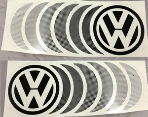 Sticker Set - Fading VW  in zwart (2 stuks)