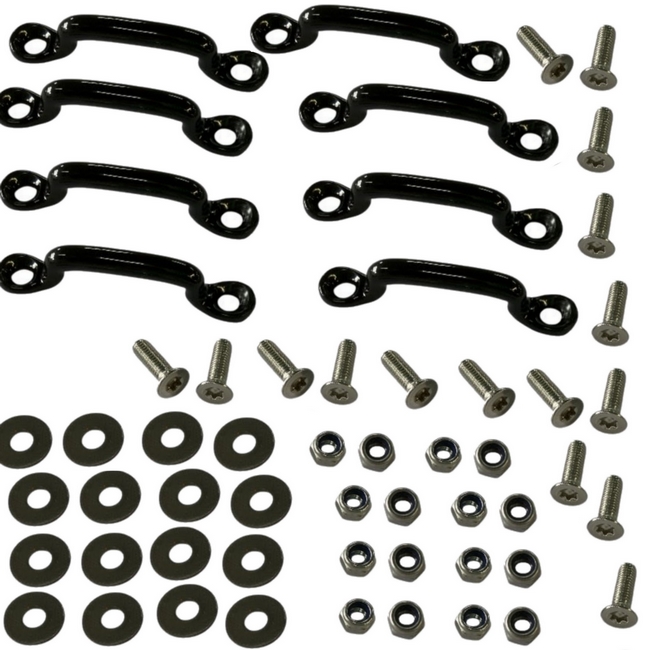 Bagagebak Westfalia haak set T2/ T3 bus (Zwart gecoat, compleet) Bagagebak Westfalia haak set T2/ T3 bus (Zwart gecoat, compleet)