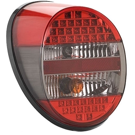 Achterlicht LED rood/gerookt/rood 12 volt (per stuk). Kever en Kübel USA